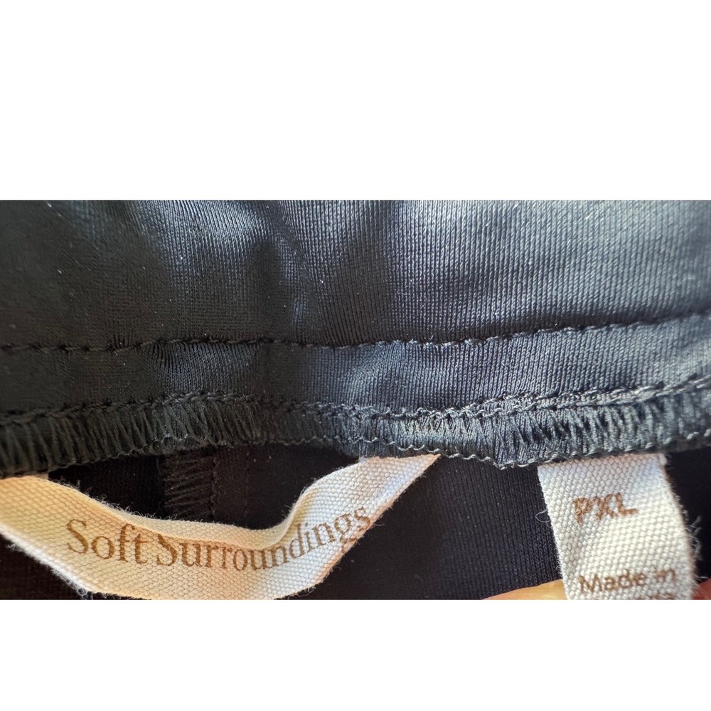 Soft Surroundings Perfect Ponte Floral Pull-On Pants Size Petite XL Black Floral - Picture 9 of 10